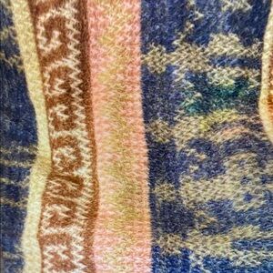 Pink coconut candy inspired‎ Biederlack Multicolor Knit vintage w. Germany 223